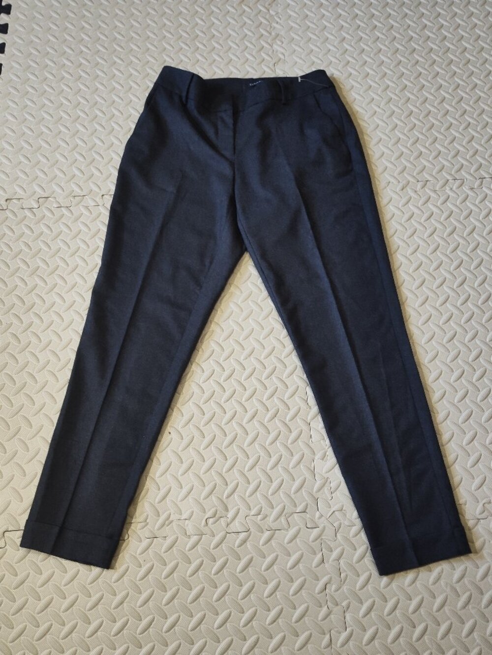 Eileen Fisher Straight Leg Trouser Pants Lightweight Dark Gray Size 6